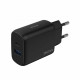 СЗУ Proove Silicone Power 2 30W (Type-C + USB) + Cable Type-C to Type-C (1m) (black)